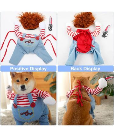 Deadly Doll Dog Costume - Cute Pet Cosplay Clothes for Halloween Party | Medium to Large Dogs - Buy Online on GoSupps.com