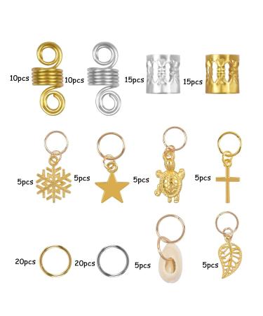 Jinlaili 120 Pieces Hair Mesh & Dreadlocks Pearls - Fashionable Hair Braid Accessories & Rings for Stunning Styles - Buy Online on GoSupps.com