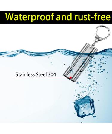 Wanyi 4-Piece Emergency Signal Whistle Set - Stainless Steel 304 150dB Survival Coaching Pipes with Keychain - Ideal for Sports Referees & Outdoor Adventures - Buy Online on GoSupps.com