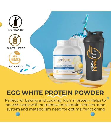 Egghead Nutrition Egg White Protein - 24g 3.3lb Vanilla Non-Dairy Gluten-Free Non-GMO Made in USA - International Shipping Available - Buy Online on GoSupps.com