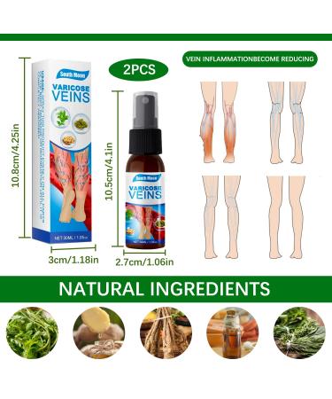2 Pieces Veinhealing Varicose Vein Treatment Spray | Soothing Relief for Legs | Effective Varicose Vein Spray - Buy Online on GoSupps.com