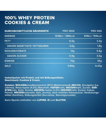 Buy Ironmaxx 100% Whey Protein Powder - Cookies and Cream 500g | Water-Soluble Reduced Sugar | Shop All Flavors Online - Buy Online on GoSupps.com