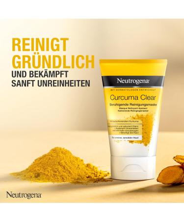 Neutrogena Curcuma Clear Soothing Cleaning Mask 50ml - Turmeric Facial Care for Sensitive Skin Hydrating Gel Mask for Clear Skin - Buy Online on GoSupps.com