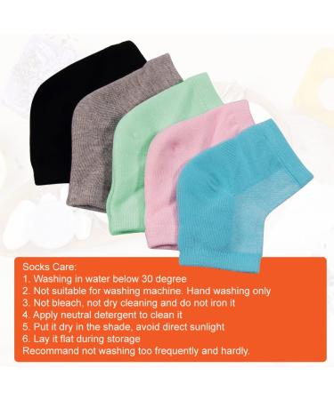 Selizo Moisturizing Gel Heel Socks - Set of 5 Open Toe Socks for Dry, Hard, Cracked Heels - Buy Online on GoSupps.com