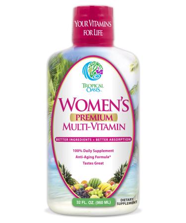 Premium Liquid Multivitamin for Women | Sugar Free Womens Multivitamin | 100+ Vitamins, Minerals & Herbs Promote Anti-Aging, Heart, Brain & Bone Health |98% Absorption Rate | Non-GMO | 32 Serv