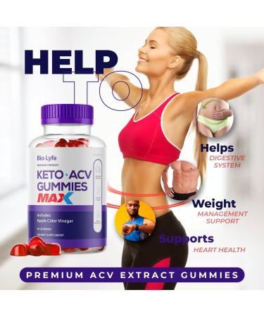 Biolyfe Max Keto ACV Gummies - 3 Pack, Advanced Formula with Apple Cider Vinegar and Minerals for 90 Days Supply - Buy Online on GoSupps.com