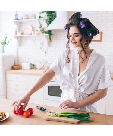 40 Pack Jumbo Velcro Hair Rollers for Long Hair - No Heat Curlers with Clips & Comb - Purple - Buy Online on GoSupps.com