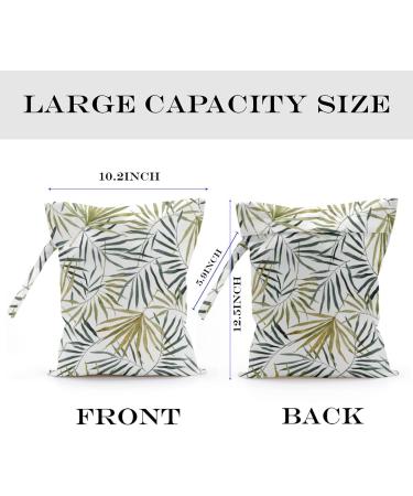 Waterproof Wet Dry Bag for Swimsuit Travel Beach Pool - Reusable Spring Leaves Design - Buy Online on GoSupps.com