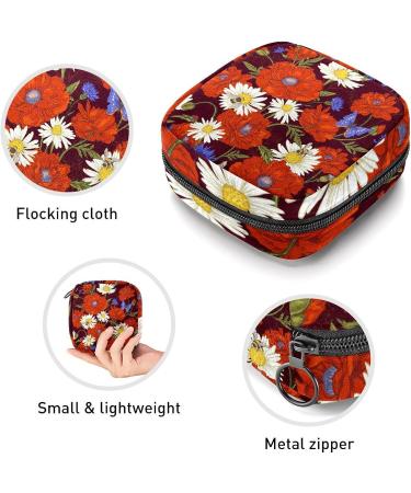 Poppies Daisies Bee and Butterflies Menstrual Cup Pouch - Portable Period Bag for Women and Girls - Buy Online on GoSupps.com