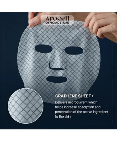 AROCELL Botulcare Graphene Masks - 5 Microcurrent Facial Sheets for Hydration Elasticity & Pore Minimizing | Korean Skincare - Buy Online on GoSupps.com