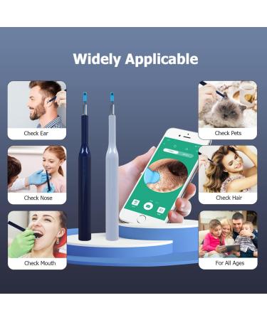 Wireless Ear Wax Removal Tool Camera - Anti-Fall Off Eartip Visual Ear Cleaner - Waterproof Otoscope Earwax Removal Kit for iPhone & Android (Blue) - Buy Online on GoSupps.com