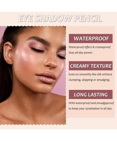 Rose Gold Eyeshadow Pencil Stick - Waterproof & Long-Lasting Metallic Shimmer Eyeliner Pen - Buy Online on GoSupps.com