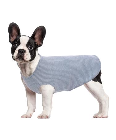 Hjumarayan dog sweater medium -sized dogs - thin dog sweater washable dog sweater striped dog shirt elastic dog sweaters dog sweater fleece fleece for Corgi dachshund (light blue l) l light blue