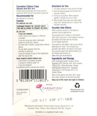 Carnation Callous Caps - 3 Pack (6 Plasters) by Carnation Footcare - Buy Online on GoSupps.com