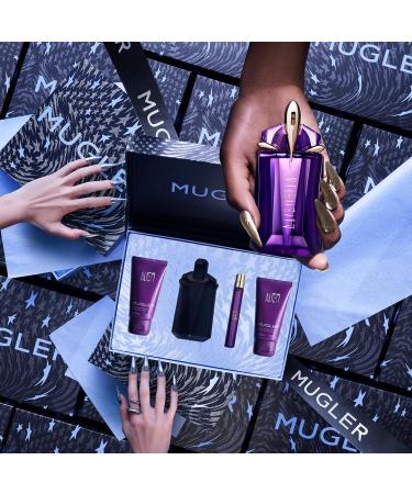 Mugler Alien Eau de Parfum - Women's Fragrance Set ($215 Value) - Floral & Woody - Perfume 2 Fl Oz 1.6 Fl Oz Body Lotion 1.6 Fl Oz Shower Gel 0.33 Fl Oz Travel Size Perfume - Buy Online on GoSupps.com