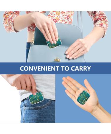Portable 2-Compartment Pill Organizer | Ocean Marble Design | Unique Vitamin & Medicine Box Gift - Buy Online on GoSupps.com