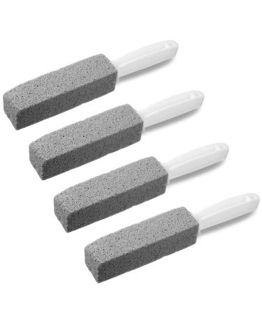 Bimsstein toilet cleaner 4 pieces of blocks pumice for toilet scouring sponge for toilet cleaner for tile cleaner strong urine stone remover cleaning stone for grill kitchen shower bathroom sinks (4 Pack)