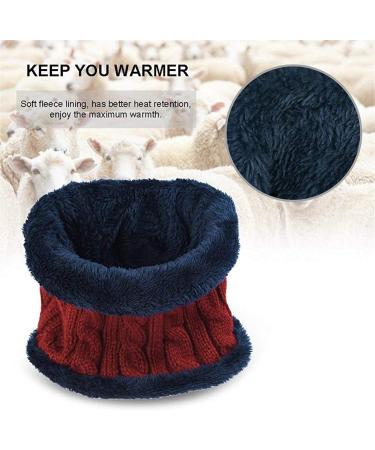 Yutdeng Kids Winter Hat Scarf Gloves Set | 3 in 1 Beanie Knitted Snood | Boys Girls 2-10 Years | Super Soft & Warm | Wine Red - Buy Online on GoSupps.com
