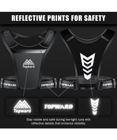 Topward Running Vest Reflective Cell Phone Bag | Waterproof Adjustable Jogging Holder for Smartphones | Men & Women Exercise & Gym Workout - Buy Online on GoSupps.com