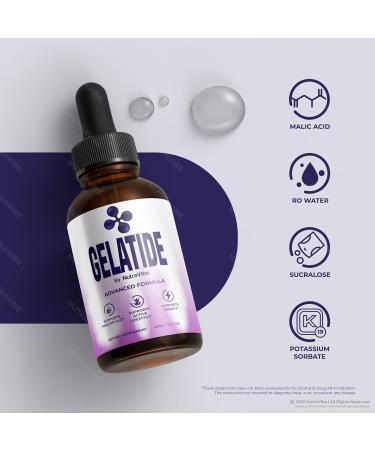 NutraVibe Gelatide Liquid Drops Natural Body Balance Support | Premium Supplement for Energy & Healthy-Looking Shape | Easy Sublingual Formula Non-Habit Forming Gelatide Official (30 Servings) - Buy Online on GoSupps.com