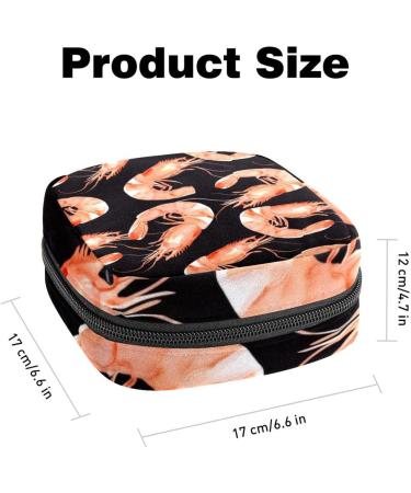 MUOOUM Portable Storage Bag for Women's Bandages - Crab Blue Wave Pattern Menstruation Cup Cash Bag - Ideal for First Period Essentials - Buy Online on GoSupps.com