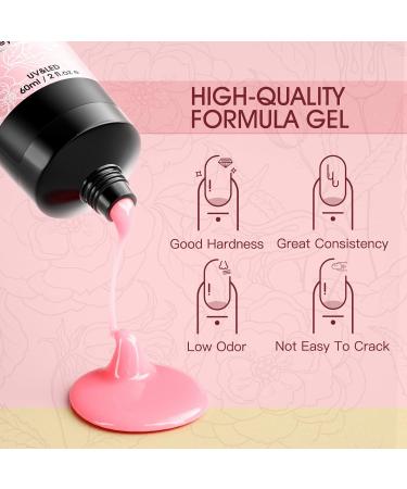 Rosalind Pink Poly Nail Gel 60ml - UV/LED Art Acrylic Gel for Nail Extensions & Repair | Honey Peach - Buy Online on GoSupps.com