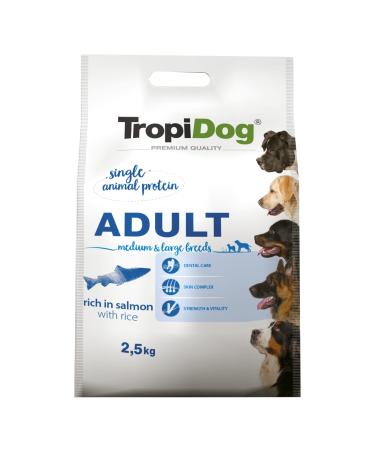 Premium Dry Dog Food Rich in Salmon with Rice for Adult Medium and Large Breeds 2.5kg