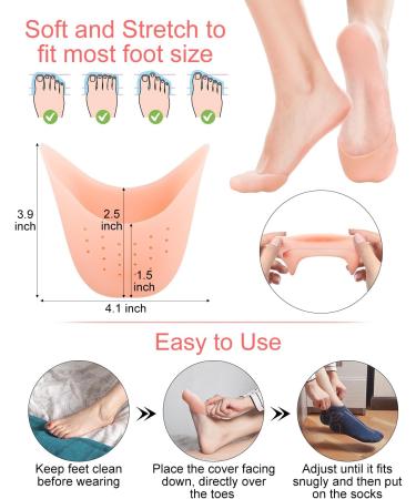 BLATOWN Silicone Toe Protectors - 8pc Gel Toe Covers for High Heel Shoes - Pain Relief Cushions for Women and Men (White+Beige) - Buy Online on GoSupps.com
