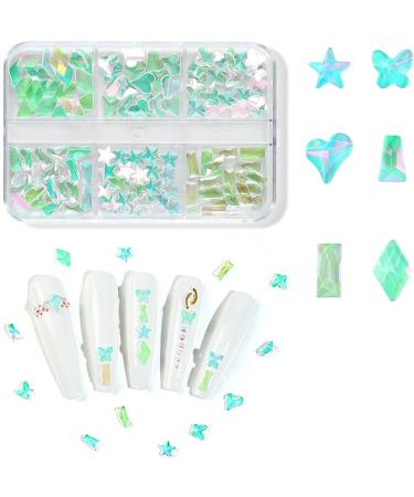 FEIlei Clear Glass Crystal Nail Rhinestones 3D Nail Gems Nail Diamond Mixed Nail Stones - Buy Online on GoSupps.com