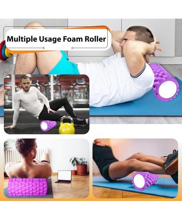 Buy Fascia Roll Purple with 3 Resistance Straps - Lightweight Spine Roller for Pain Relief | International Shipping - Buy Online on GoSupps.com