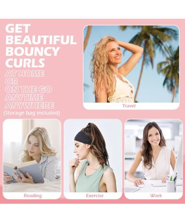 Heatless Overnight Curling Rod Set - 70 Soft Velour Hair Rollers for Long Beautiful Curls | Sleep-in Lazy Curlers in Champagne & Pink - Buy Online on GoSupps.com