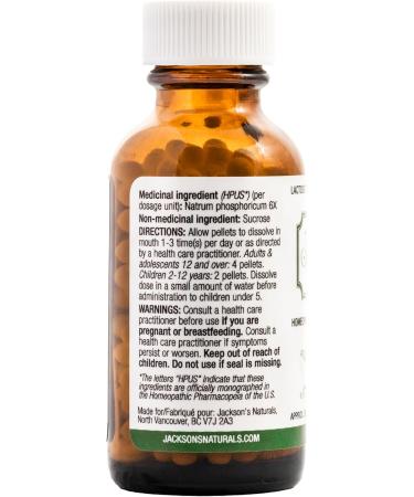 Jackson's Cell Salt #10 Nat Phos 6X (500 Pellets) - Certified Vegan Lactose-Free Natrum Phosphoricum | Buy Internationally - Buy Online on GoSupps.com