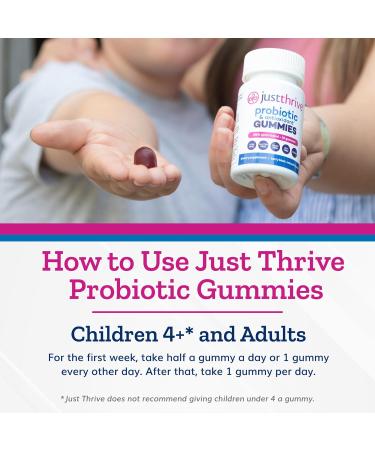 Just Thrive Probiotic Gummies - Kids Men and Womens Probiotic - for Digestive and Overall Health 30 Count 30 Count (Pack of 1) - Buy Online on GoSupps.com