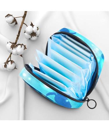 Men's & Women's Zippered Menstruation Pad Bag - Stylish Tampon & Napkin Storage for Girls | Turtle Swimming Design - Buy Online on GoSupps.com