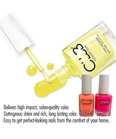 Color Club Neon Warm Nail Polish Set - Salon Quality Gel Manicure Set for Vibrant Nail Art - 3 Piece Soak Off UV Gel Polish Kit - Buy Online on GoSupps.com