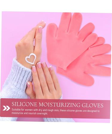 Beavorty 2 Pairs Moisturizing Gloves Lotion Mittens Gloves for Dry Hand Dry Hand Gloves Hand Gloves Moisturizing Overnight Silicone Gloves Pink Heel Miss Moisturizing Socks - Buy Online on GoSupps.com
