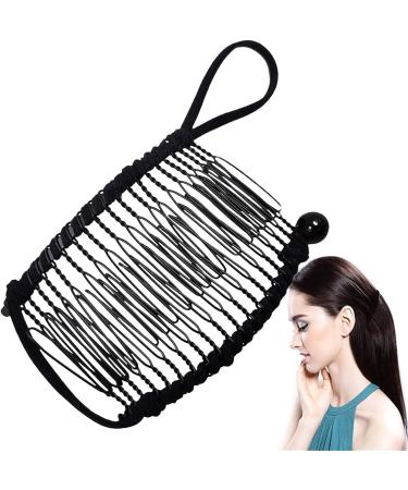 Banana Clip Holder Clip for Fixing Hair Metal Banana Combs for Women Girls Combs Clip for Long Thick Curly Hair Black - Buy Online on GoSupps.com