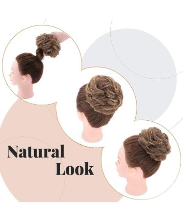 Silk-Co Hair Part with Rubber Band - Wavy Soft Bun Hair Extensions 45g | Thickening Messy Bun Updos in Red Brown & Dark Blonde - Buy Online on GoSupps.com
