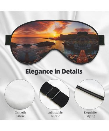 Ireland Sunset Seascape Sleep Mask | Adjustable Breathable & Fashionable Eye Mask for Ultimate Comfort - Buy Online on GoSupps.com