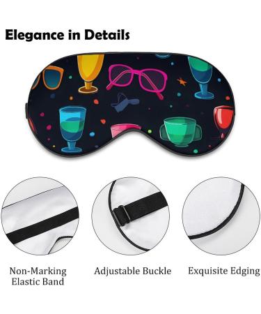 Colorful Eyeglasses Sleep Mask | Ultralight Eye Cover for Comfortable Sleep | Block Out Light Night Mask for Men & Women - Buy Online on GoSupps.com