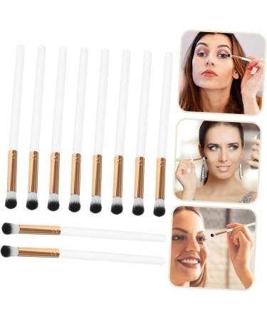 Outanaya 10pcs Makeup Brush Concealer Brush Contouring Brush Makeup Eyeshadow Brush White Wooden Handle - Buy Online on GoSupps.com