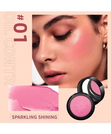 Teksome Blush Makeup Natural Blusher with Mirror Silky Cheek Tint with Mushroom Applicator Natural Enhancer for Radiant Finish - Buy Online on GoSupps.com