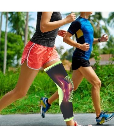 Knee Compression Sleeve for Men - Support Brace for Running Basketball & Cycling - Breathable Knee Brace (M - Buy Online on GoSupps.com