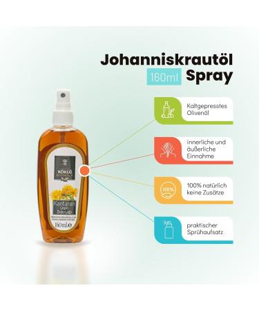 St. John's Wort Oil 160ml Spray - Skin Care Massage & Herbal Oil for Healing - Buy Online on GoSupps.com