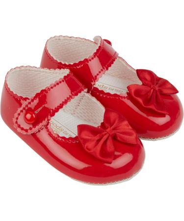 Early Days Baypods Baby Girls Red Patent Pre Walker Shoes | Soft Soled Faux Leather | Made in England | Size 2 UK Child - Buy Online on GoSupps.com