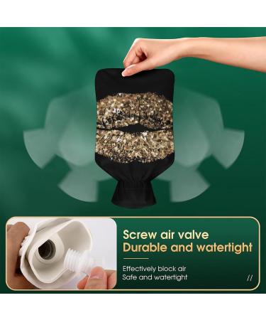 Golden Lips Hot Water Bottle with Plush Cover | Hand Warmer for Adults & Children | 26.5x15.3cm | International Shipping Available - Buy Online on GoSupps.com
