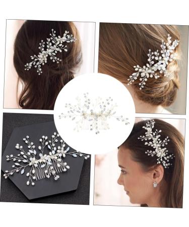FRCOLOR 1pc Hair Comb Wedding Hair Accessories for Pearl Hair Accessories Hair Clip Wedding Headwear Jewelry Crystal Side Comb Bride Headpieces for Wedding Rhinestones Miss Diamond Alloy - Buy Online on GoSupps.com