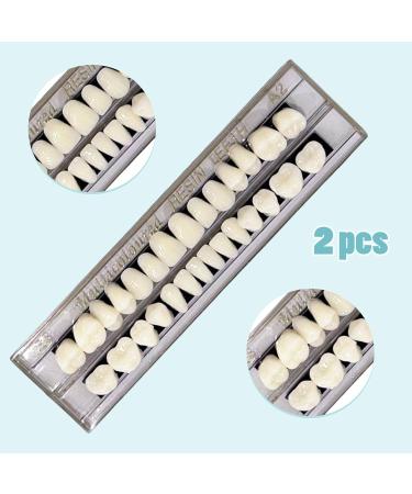 Euppsiiu 2-Piece Acrylic Resin False Teeth Veneers - Cosmetic Tooth Covers & Temporary Dental Prosthesis - Buy Online on GoSupps.com