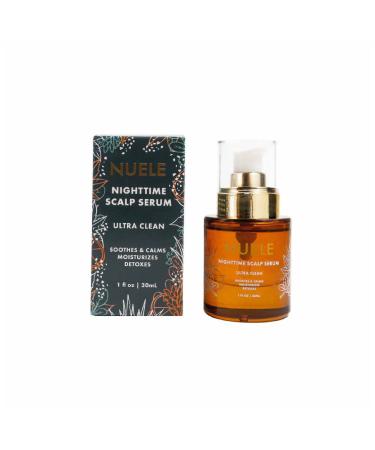 Nuele Nighttime Scalp Serum - For Fuller Healthier Hair - Naturally Derived Organic Detox Scalp Serum - Soothing Scalp Treatment for Healthier Hair - 1 Fl Oz