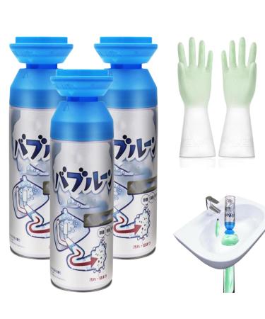 Virofoam Drain Cleaner Virofoam Foam Drain Cleaner Virofoam 360 Sink Drain Cleaner Foaming Drain Clog Remover for Kitchen Drain Sinks Foaming Sink Drain Cleaner (3Pcs)